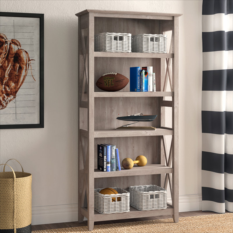 Huckins Bookcase, Washed Gray