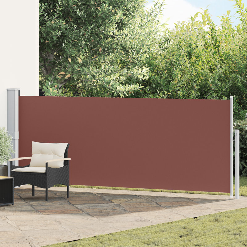 Polyester Cover Patio Retractable Awning, 55.1" H x 196.9" W