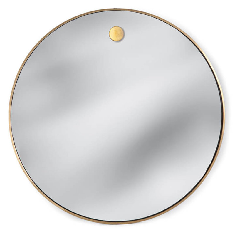 Metal Wall Mirror, Brass