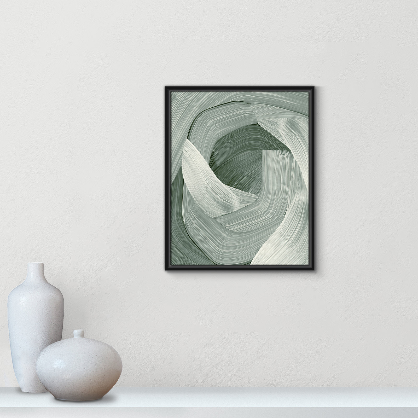 Wyn "Enriched Emerald" Print, Black , 21.5" H x 17.5" W