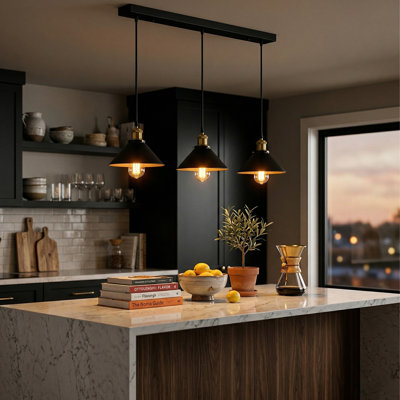 3 - Light Black Inner Gold Pendant