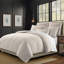 Walker Ticking Stripe Natural/Ivory Cotton Coverlet Set-110450202