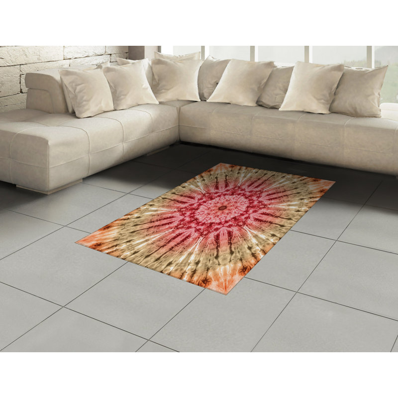 Batik High Density Long Fiber Poly Threads Decorative Area Rug Carpet, Rectangle 4' x 5'8"