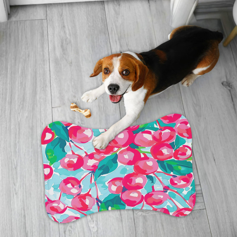 Preppy Cherry Patterns - Tapis d'alimentation en os 1 pièce, 14"