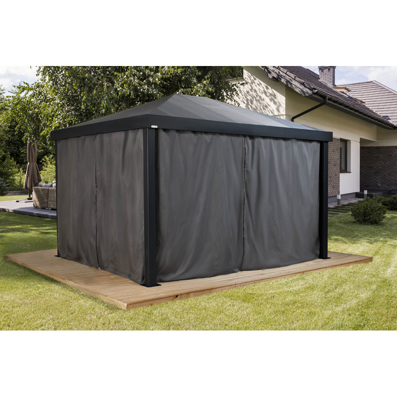 Sojag Black Curtains for Monteserra Gazebo, 10 ft. x 12 ft., Poly