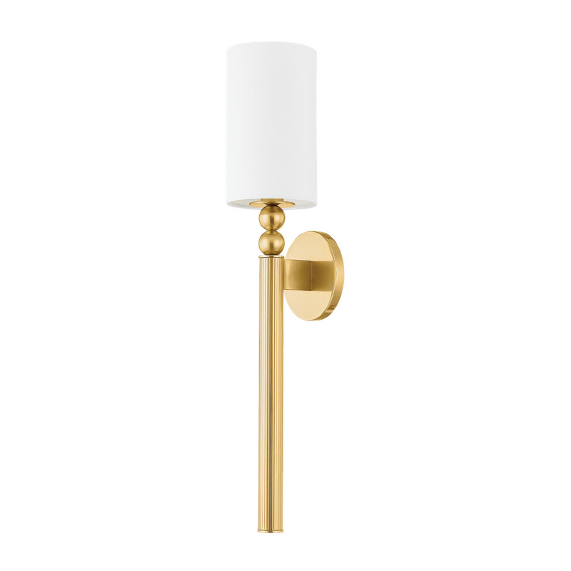 Lakeport 1 - Light Wallchiere Sconce, Aged Brass