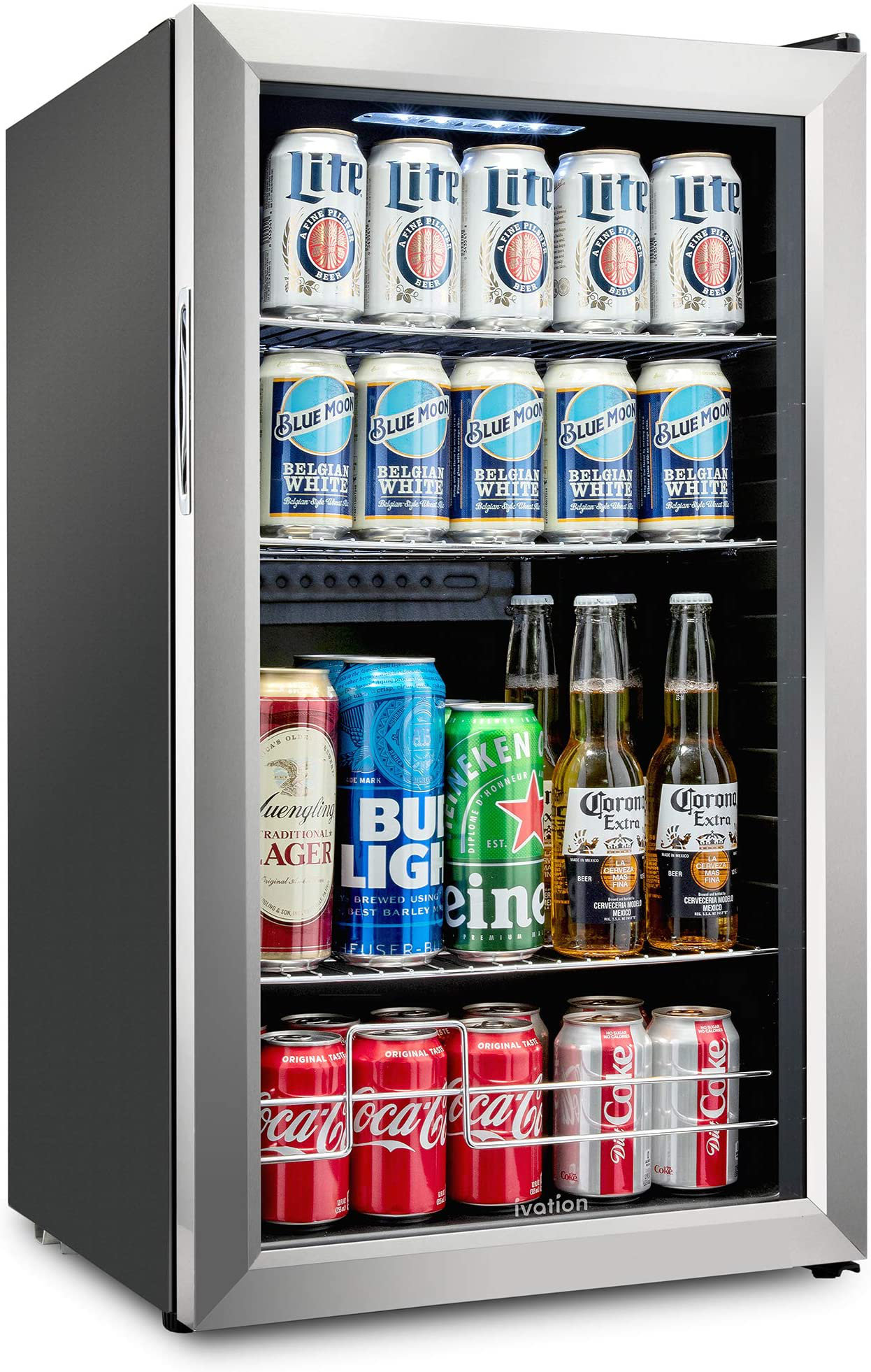 Ivation 126 Can Freestanding Beverage Refrigerator & Reviews Wayfair