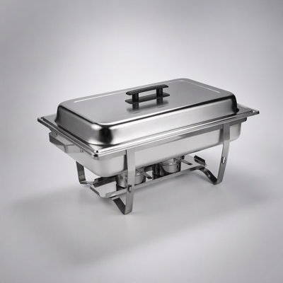 Stainless Steel Buffet Catering Dish Set for Home and Outdoor, 6 Pcs/ Sets, Keeps Food Fresh and Easy to Use