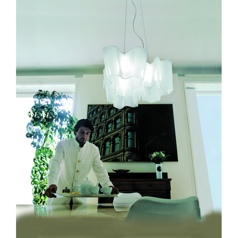 Logico Nested Suspension Light by Michele De Lucchi & Gerhard Reichert, Milky White
