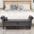 Velvet Upholstered Storage Bench-1637236176