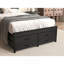 Lit plateforme polyvalent en métal avec amplement de rangement sous le lit, station de charge multi-ports, lumières DEL intelligentes, assurant durabilité et style pour la décoration de la chambre à coucher-1098179402