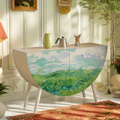 Half-Moon Entryway Cabinet Sideboard