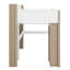 Lit mezzanine pleine grandeur avec tablettes de rangement, portemanteaux, bureau-731478280