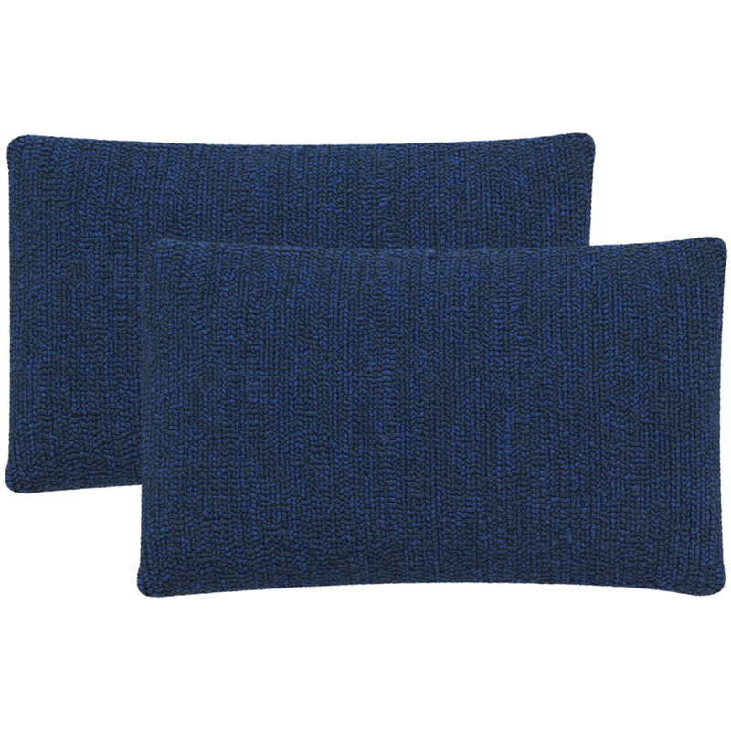  Outdoor Rectangular Pillow Cover & Insert, Drk Marine Blue