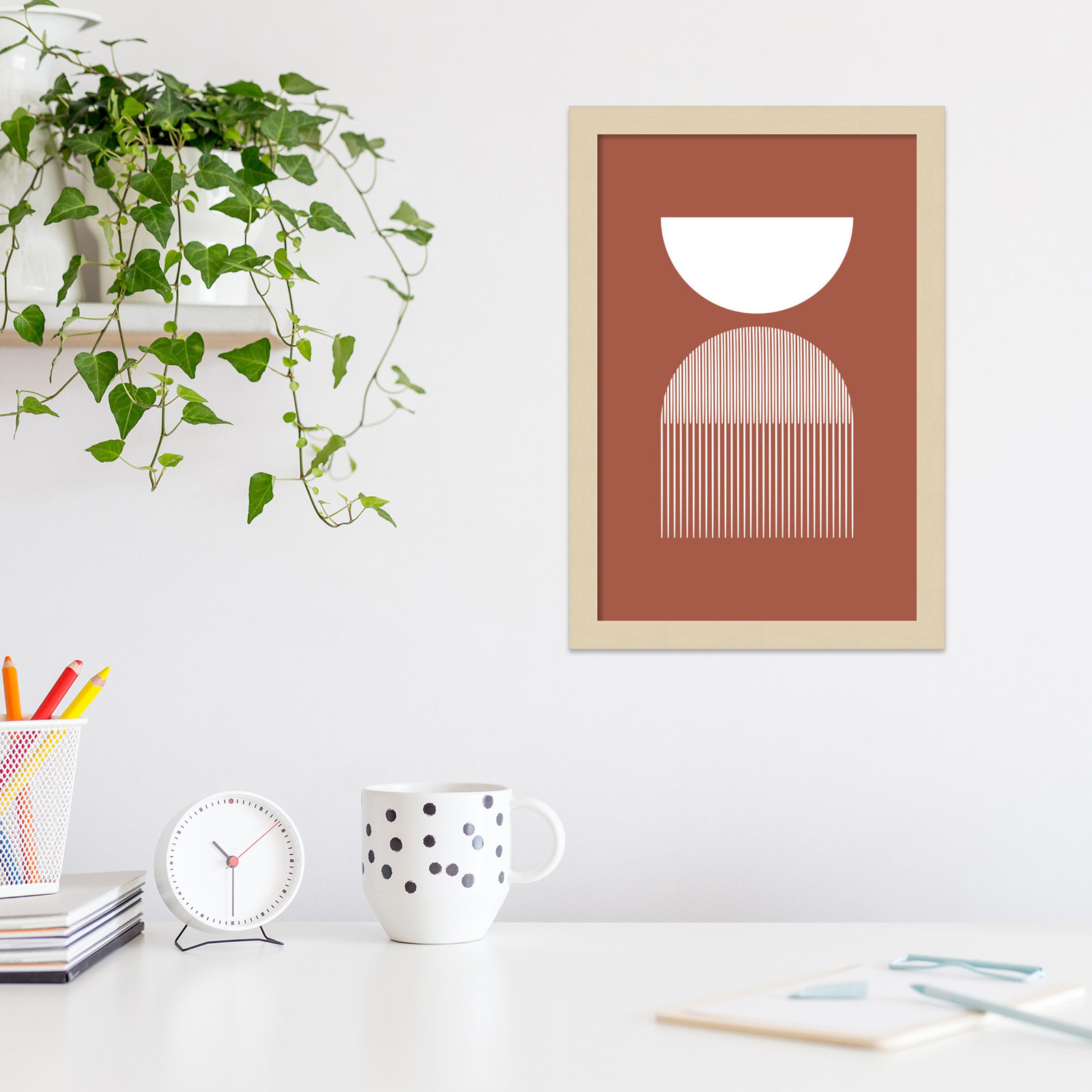Offline "Mid 31" Print by Jacob Goossen, Brown, 17" H x 12" W x 1" D