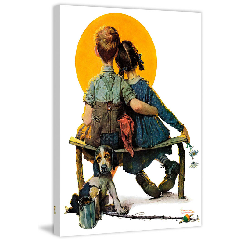 «Sunset» par Norman Rockwell, reproduction d'art sur toile tendue, H 39 po x l 30 po, Toile tendue