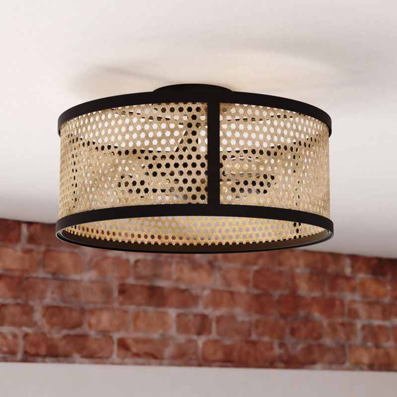 Jedidiah Rattan Semi Flush Mount