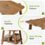 Tables de bout en bois massif 21,6 po, table d'appoint étroite à 2 niveaux pour petits espaces