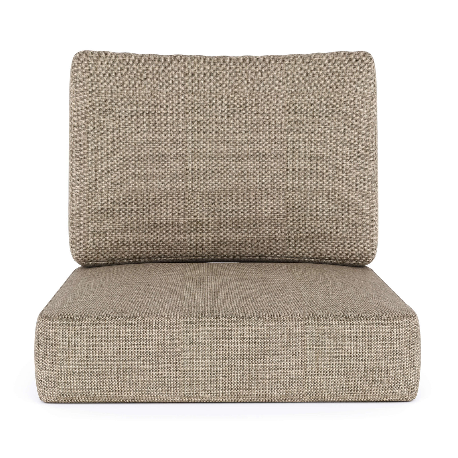 Amala Sunbrella® Seat and Back Cushion, Sunbrella® Cast Shale Plainweave, 25" W x 25.5" D