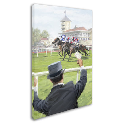 'Horse Racing' Print on Canvas