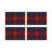 Tartan Vegan Leather Rectangle Pebble Placemat-119666052