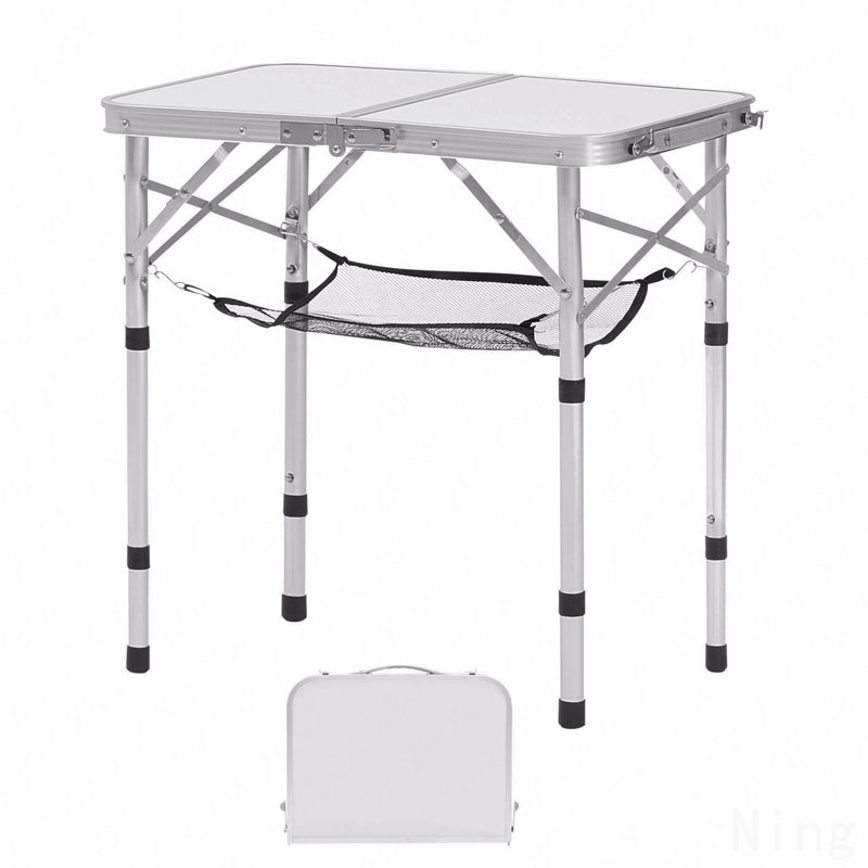 Table de camping pliante portative en aluminium 2 pi