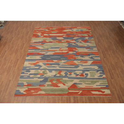 Colourful Kilim Handwoven Area Rug 10x13