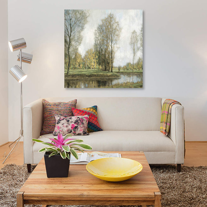 «Down by the Water II», reproduction sur toile, H 12 po x l 12 po x P 0,75 po, Toile tendue, Pas de tapis