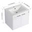Meuble-lavabo 24 po avec lavabo en résine, 2 portes à fermeture douce, conception à fixation flottante
