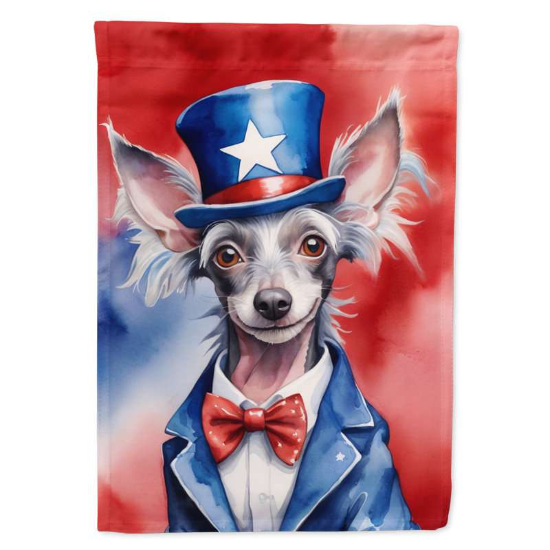 Drapeau patriotique du jardin américain, Chien chinois à crête