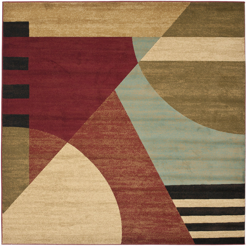 Charis Performance Abstract Rug, Square 7'