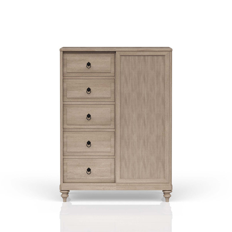 Commode 5 tiroirs finition sable
