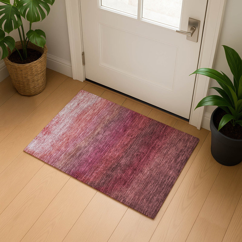 Premium Machine Washable Ariel Ombre Rug, Rectangle 1'8" x 2'6"