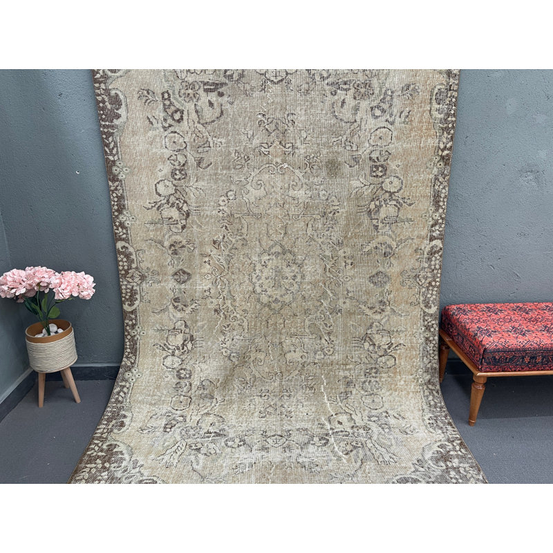 Tapis beige en laine Classic Patchwork 68,1 x 97,2 po