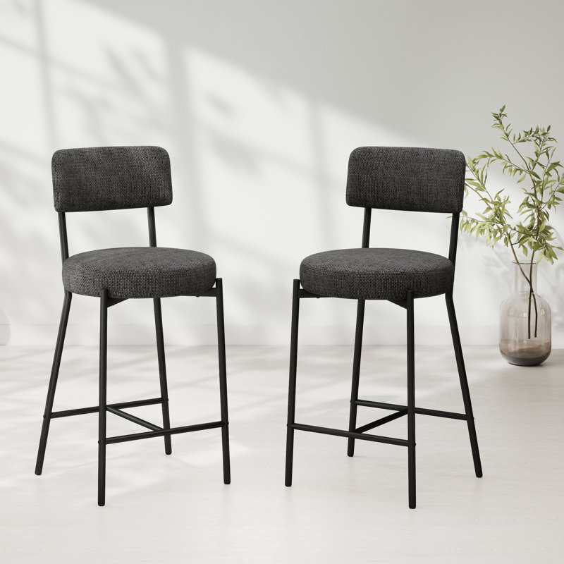 Altamonte 15.75 Wide Counter Stool, Dark Gray