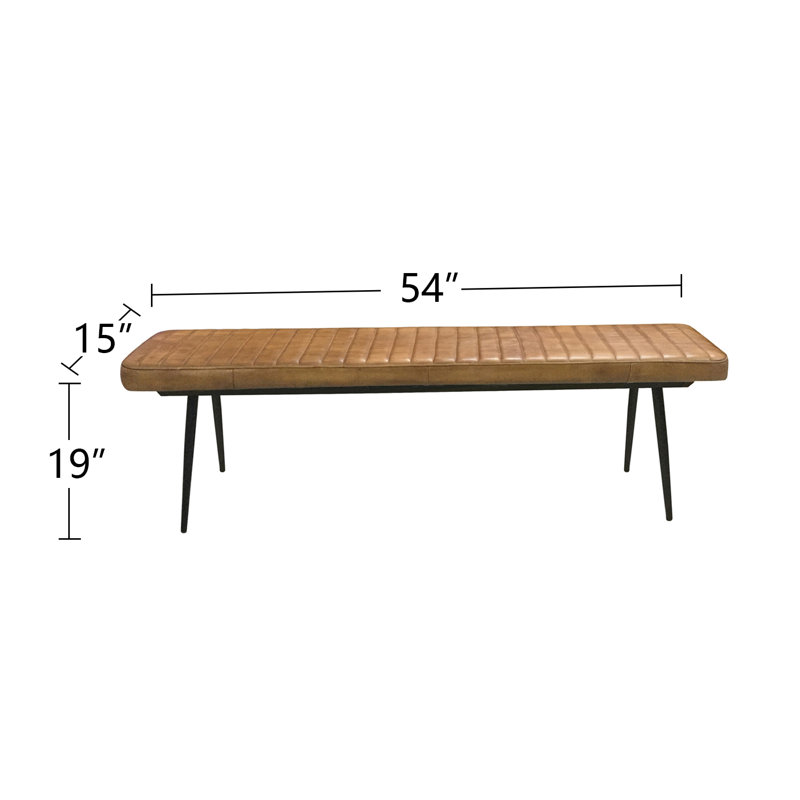 Faux Leather Upholstered Bench