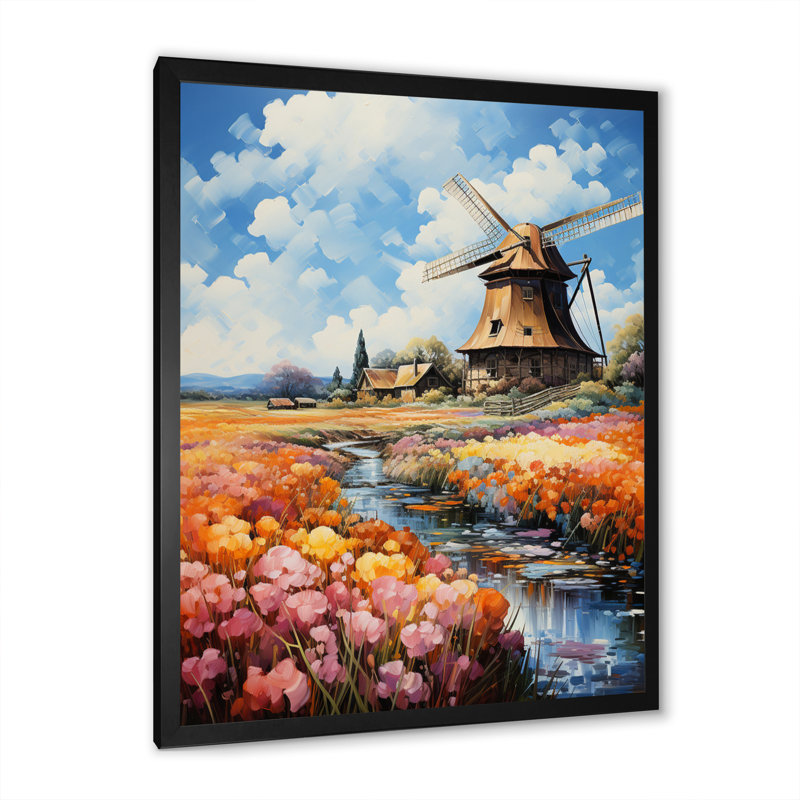 «Dutch Dutch Tranquility», reproduction sur toile, Cadre photo noir, H 20 po x l 12 po x P 1 po