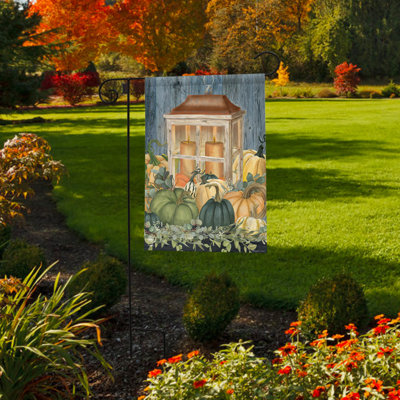 Autumn's Glow Lantern Farmhouse Garden Flag