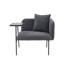 Chaise de loisir rembourrée avec tablette-1909364960