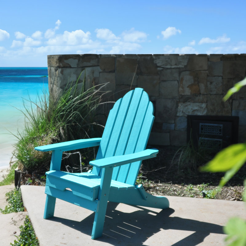 Chaise Adirondack en plastique, Bleu