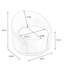 Fauteuil demi-tonneau pivotant rembourré Aunna-1325850115