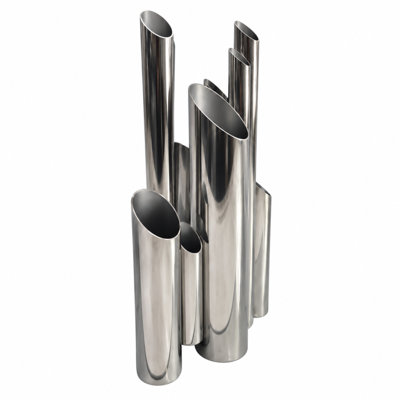 Stainless Steel Metal Organ Pipe Tube Decorative Silver Vase
