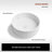 MonBlari 15" Round Solid Surface Bathroom Sink Matt White-120971772