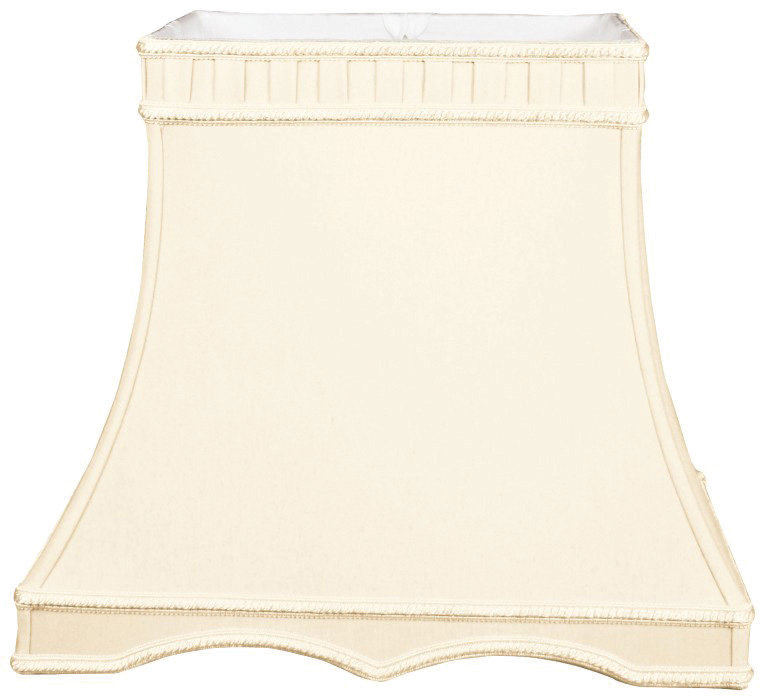 Abat-jour cloche en soie / shantung (araignée), Coquille d'oeuf, H 12,5 po x l 14 po x P 14 po