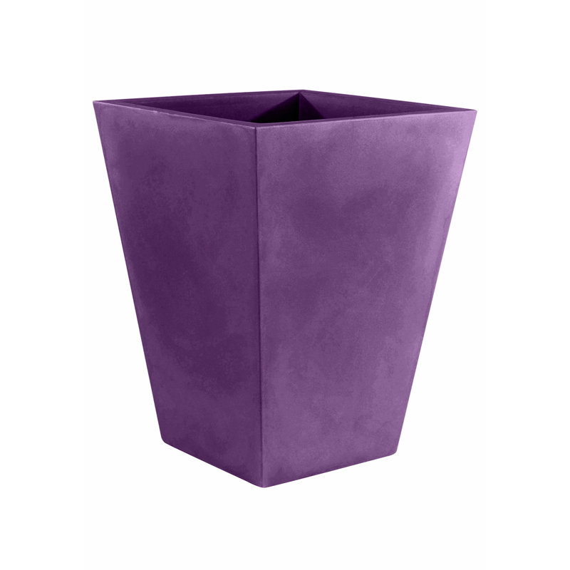 Cono Plastic Pot Planter, Anthracite, 19.75" H x 19.75" W x 19.75" D,