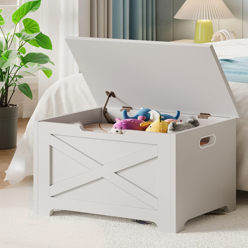 Banc de rangement GarveeHome, Blanc, H 17,72 po x L 23,62 po x P 15,75 po