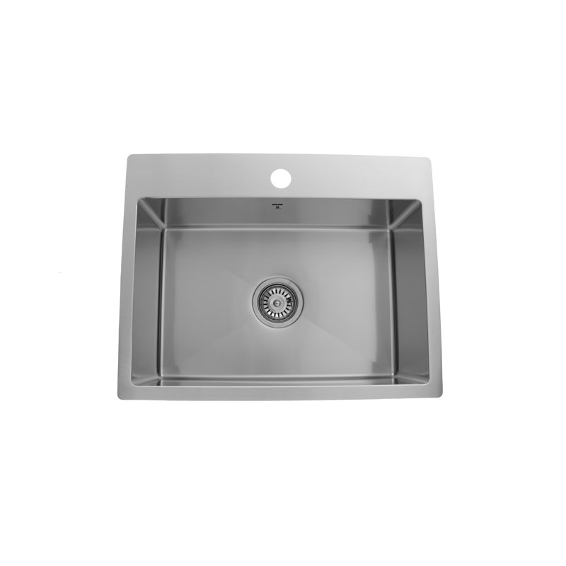 Évier en acier inoxydable encastré à cuve simple 23 po x 18 po ONEX®