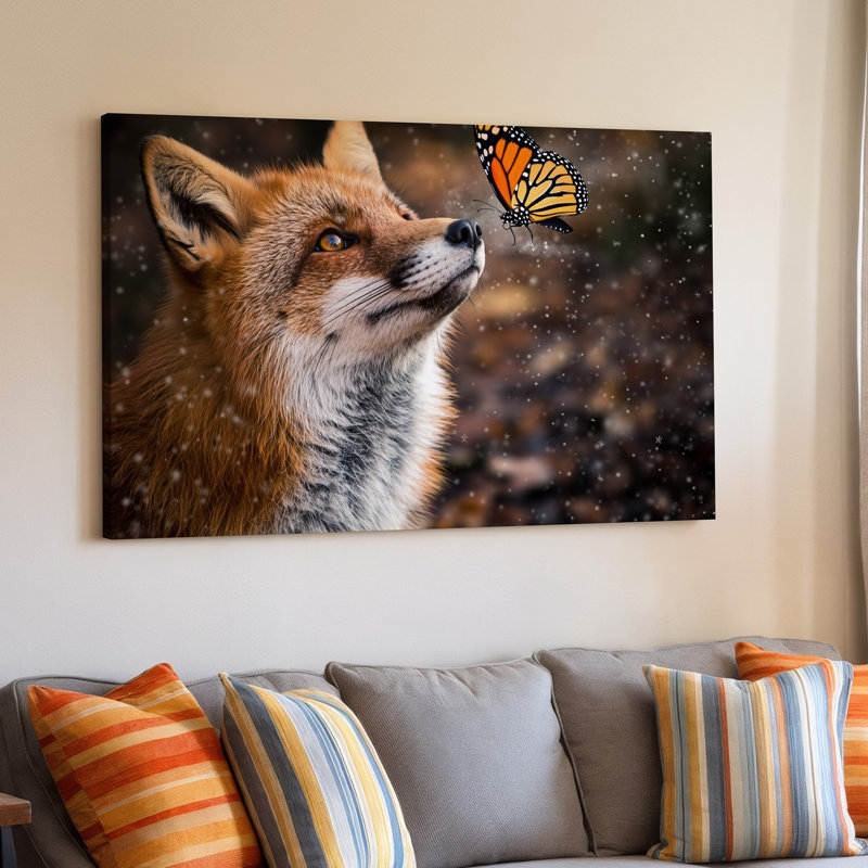 Toile, gros plan sur un renard roux majestueux avec un art mural, H 30 po x l 30 po