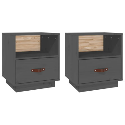 Union Rustic Bedside Cabinets 2 Pcs 40X34x45 Cm Solid Wood Pine