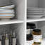Îlot de cuisine roulant avec espace de rangement pliable - blanc, 2 tiroirs, tablettes réglables à abattant pour la préparation des repas